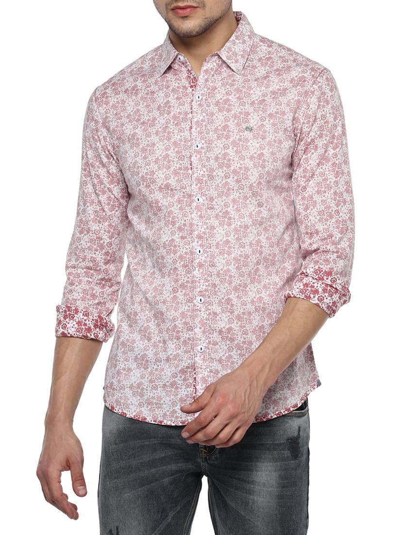 maroon cotton casual shirt - 15000984 - Zoom Image - 1