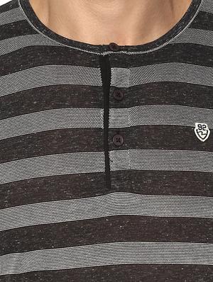 grey cotton striped t-shirt - 15000988 - Standard Image - 4