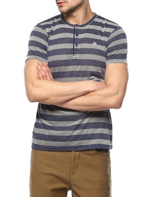 blue cotton striped t-shirt - 15000990 - Standard Image - 1