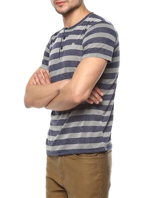 blue cotton striped t-shirt - 15000990 - Standard Image - 2