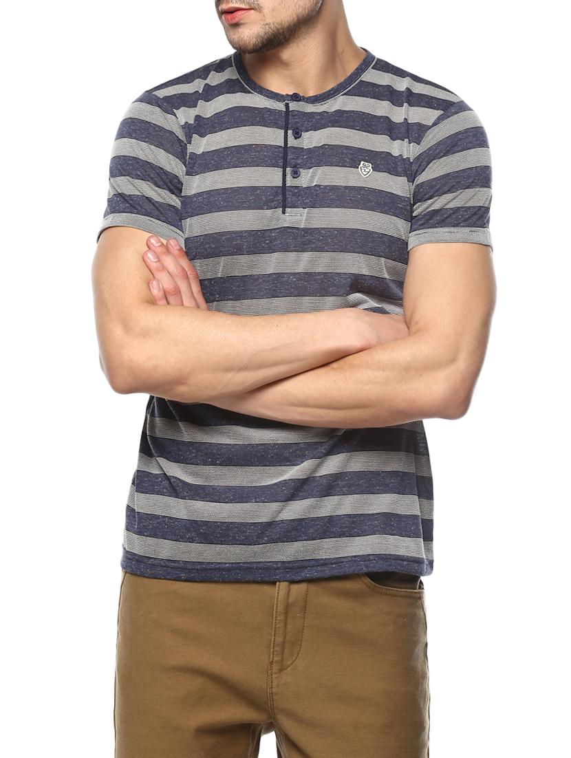 blue cotton striped t-shirt - 15000990 - Zoom Image - 1