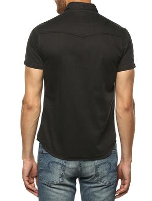 black cotton casual shirt - 15000994 - Standard Image - 3