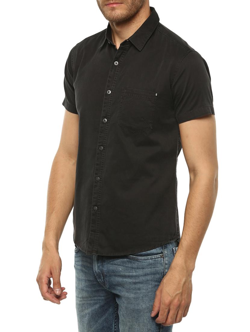 black cotton casual shirt - 15000994 - Zoom Image - 2