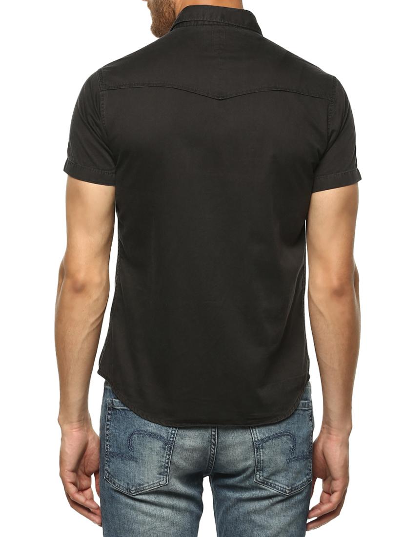 black cotton casual shirt - 15000994 - Zoom Image - 3