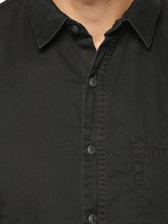 black cotton casual shirt - 15000994 - Zoom Image - 4
