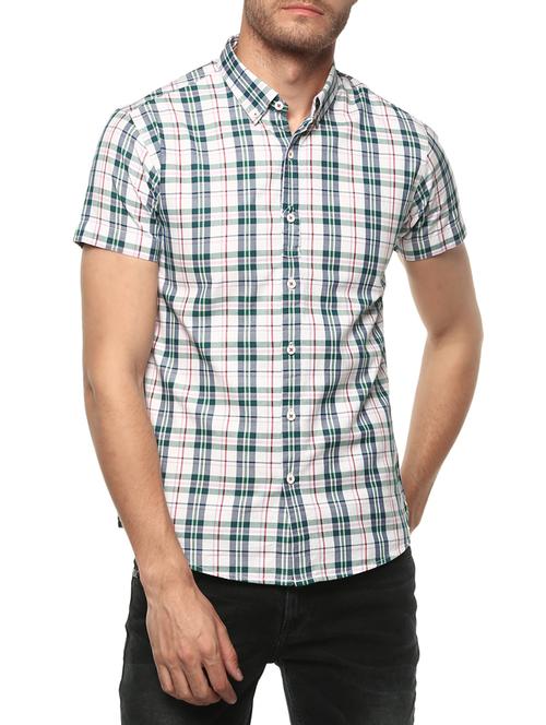 green cotton casual shirt - 15001002 - Standard Image - 1