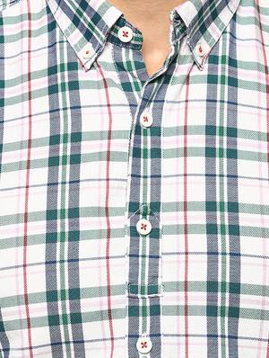 green cotton casual shirt - 15001002 - Standard Image - 4
