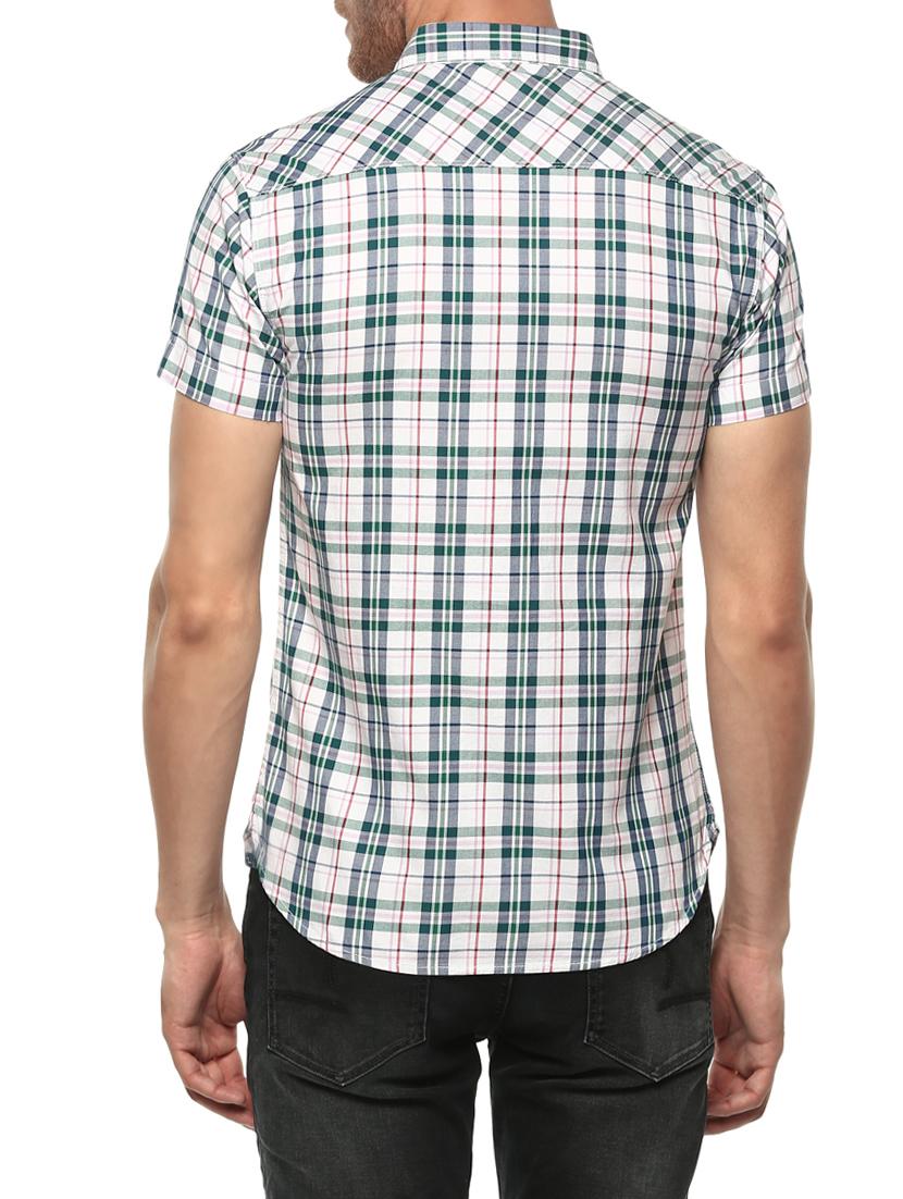 green cotton casual shirt - 15001002 - Zoom Image - 3