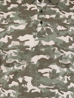 green cotton all over print tshirt - 15001032 - Standard Image - 4