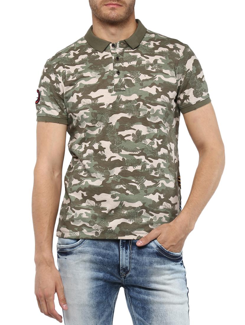green cotton all over print tshirt - 15001032 - Zoom Image - 1