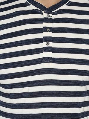 blue cotton striped t-shirt - 15001046 - Standard Image - 4