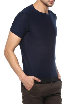 navy blue cotton t-shirt - 15001049 - Standard Image - 2
