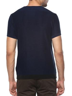 navy blue cotton t-shirt - 15001049 - Standard Image - 3