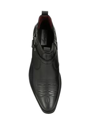 black leather slip on boot - 15001439 - Standard Image - 4
