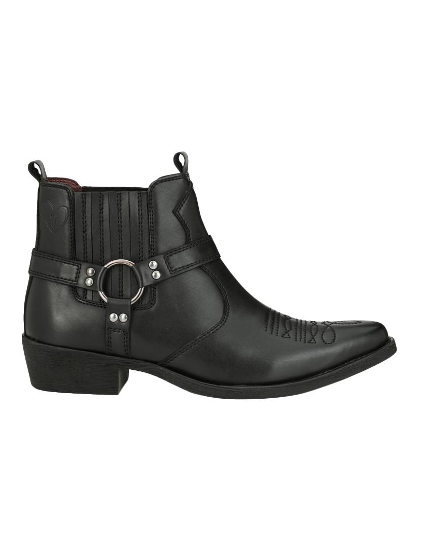 black leather slip on boot - 15001439 - Zoom Image - 2