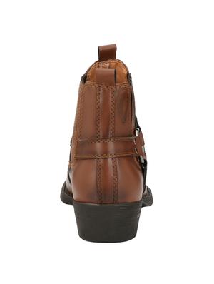 tan leather slip on boot - 15001440 - Standard Image - 3
