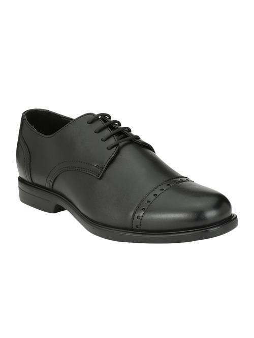 black leatherette formal derby - 15001469 - Standard Image - 1