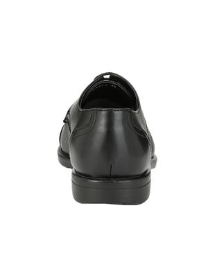 black leatherette formal derby - 15001469 - Standard Image - 3