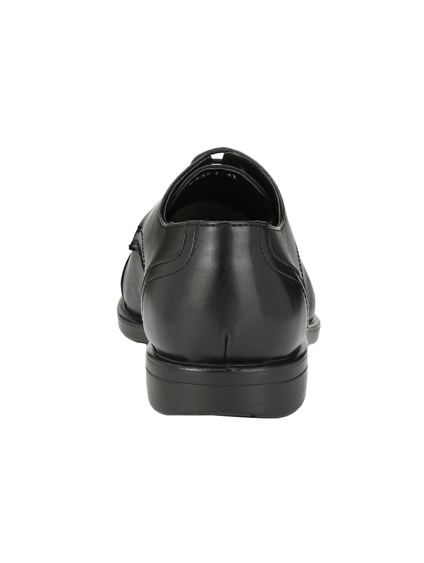 black leatherette formal derby - 15001469 - Zoom Image - 3