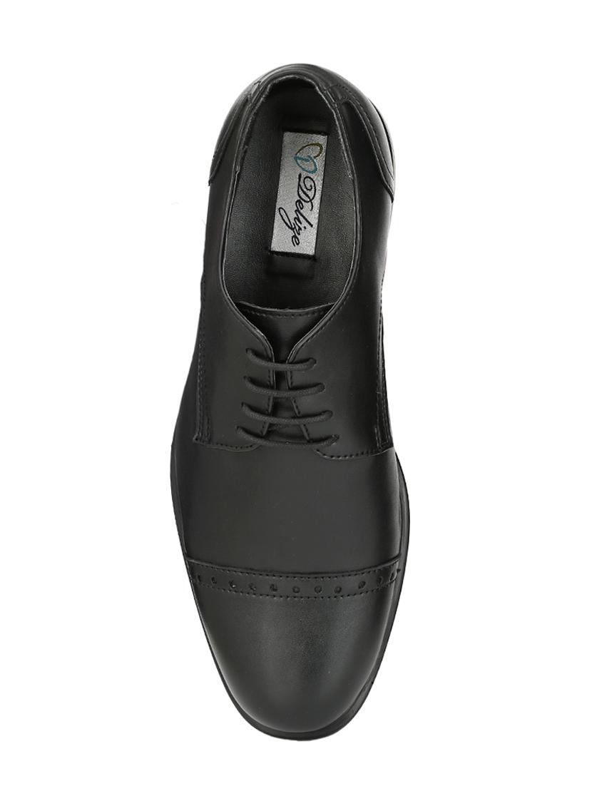 black leatherette formal derby - 15001469 - Zoom Image - 4
