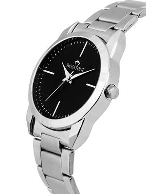 swisstone swss333-blk-ch stainless steel chain wrist watch for women - 15001912 - Standard Image - 2