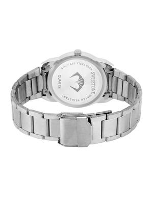 swisstone swss333-blk-ch stainless steel chain wrist watch for women - 15001912 - Standard Image - 3