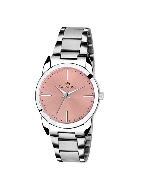 swisstone swss333-pnk-ch stainless steel chain wrist watch for women - 15001913 - Very Small Image - 1