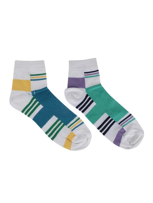 multi colored cotton ankle length sock - 15002265 - Standard Image - 1