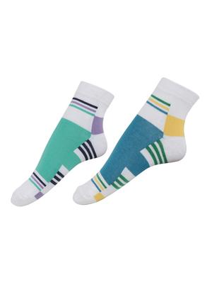 multi colored cotton ankle length sock - 15002265 - Standard Image - 4