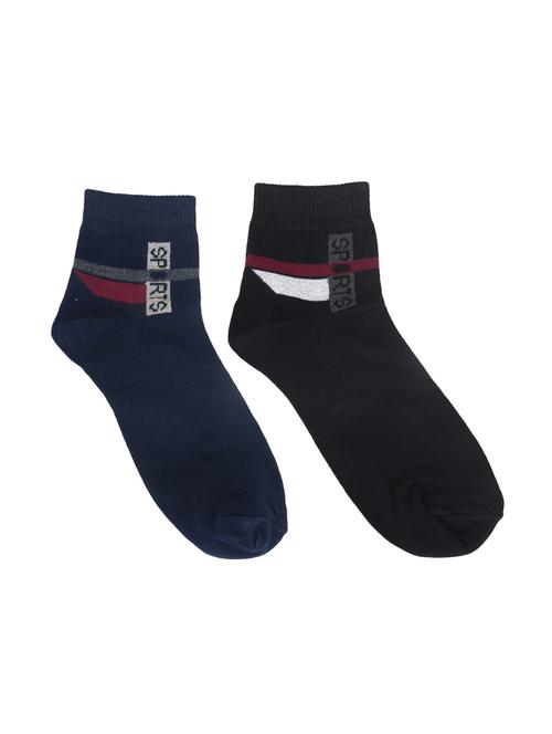 multi colored cotton ankle length sock - 15002283 - Standard Image - 1