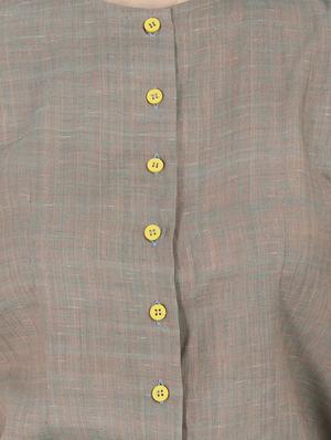 grass by gitika goyal grey cotton top - 15002465 - Standard Image - 4