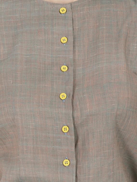 grass by gitika goyal grey cotton top - 15002465 - Zoom Image - 4