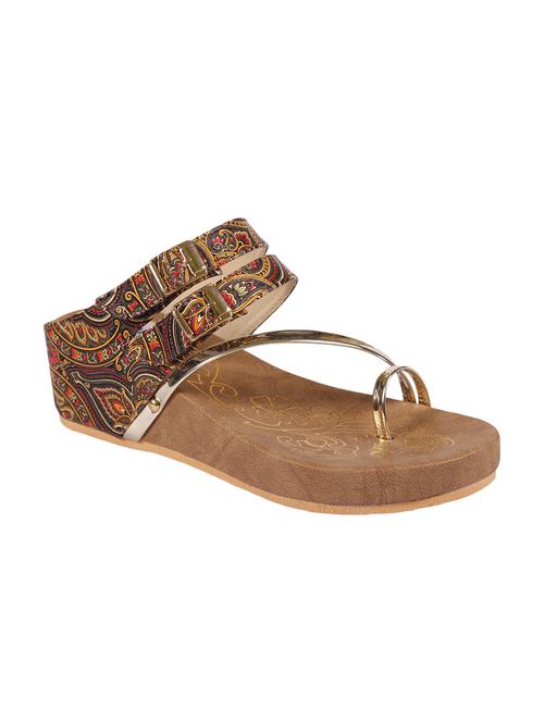 anand archies brown color artificial leather wedges for girl's & women's ( aa-425-brown-36 ) - 15004004 - Standard Image - 1