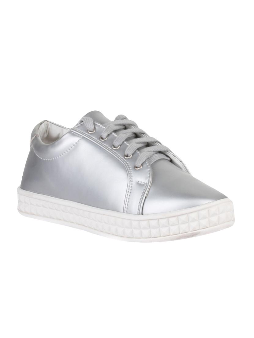 silver lace-up sneaker - 15004135 - Zoom Image - 1