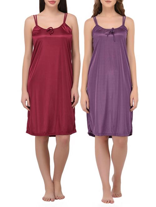 set of 2 solid nighty - 15004338 - Standard Image - 1