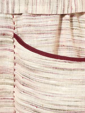 indian dobby beige khadi cotton belted dress - 15004505 - Standard Image - 5
