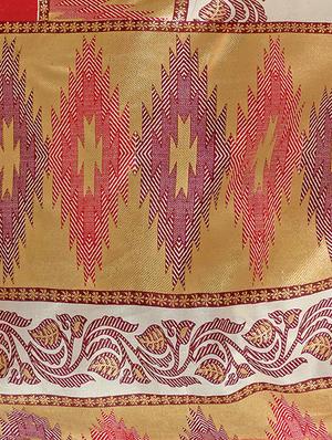 cream art silk woven saree with blouse - 15004682 - Standard Image - 4