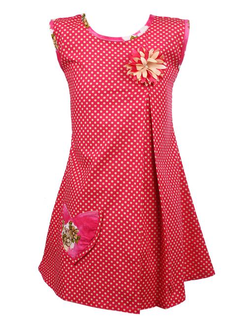 pink cotton frock - 15005228 - Very Small Image - 1