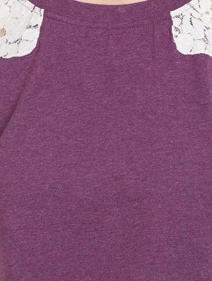 solid purple cotton sleepshirt - 15005252 - Standard Image - 5