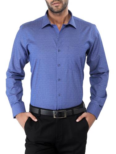 blue cotton formal shirt - 15007075 - Very Small Image - 1