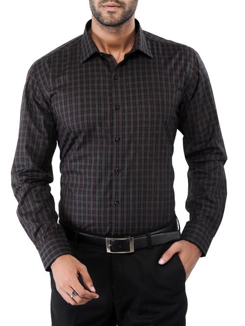 black cotton formal shirt - 15007083 - Very Small Image - 1