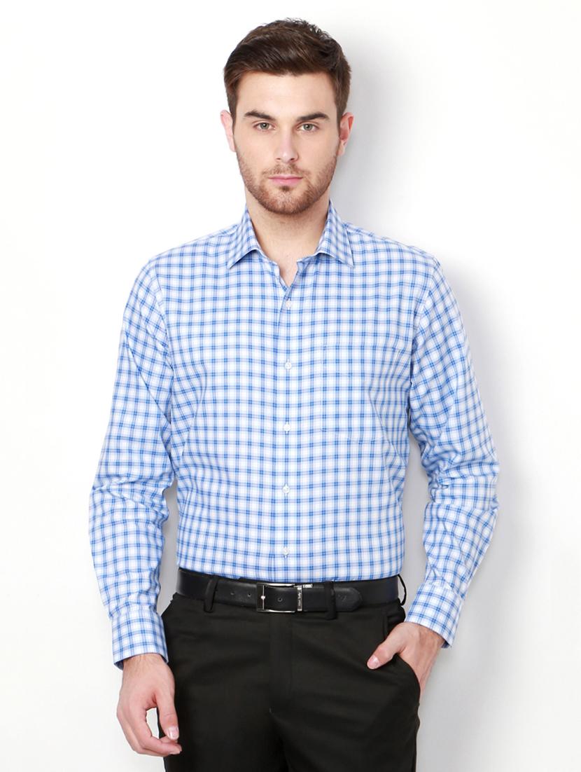 blue cotton formal shirt - 15007109 - Zoom Image - 1