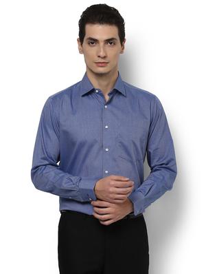 blue cotton formal shirt - 15007131 - Standard Image - 1