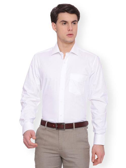 white cotton formal shirt - 15007140 - Standard Image - 1