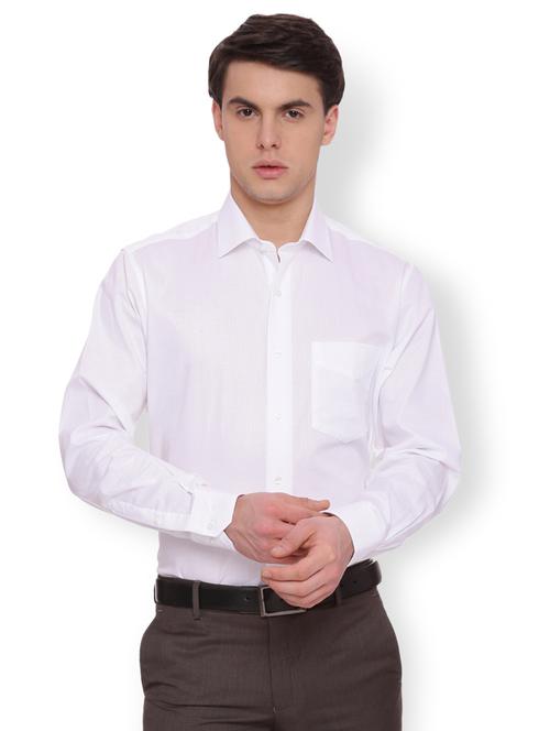 white cotton formal shirt - 15007157 - Standard Image - 1