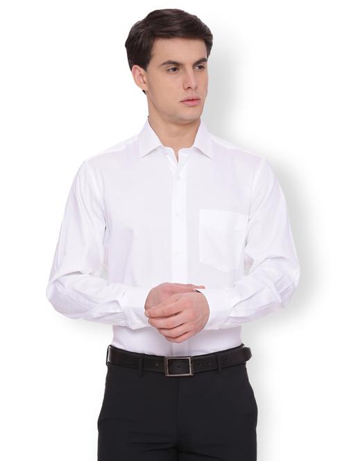 white cotton formal shirt - 15007159 - Standard Image - 1