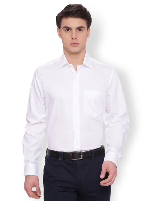 white cotton formal shirt - 15007160 - Standard Image - 1