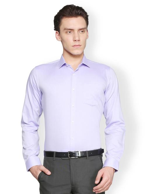 purple cotton formal shirt - 15007161 - Standard Image - 1