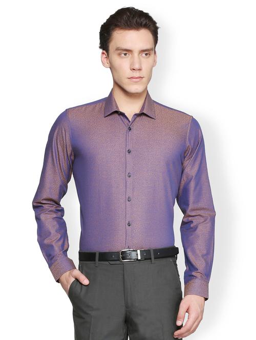 purple cotton casual shirt - 15007163 - Standard Image - 1
