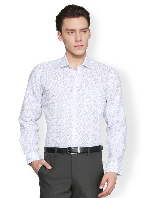 blue linen formal shirt - 15007174 - Standard Image - 1